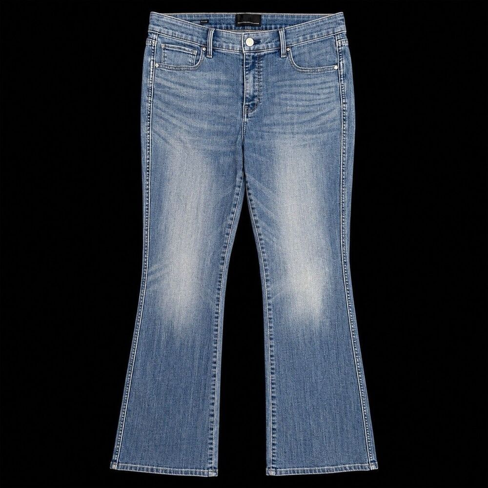 WHBM High Rise Skinny Flare Everyday Soft Denim Blue Jean Women Size 10x31.5” - Picture 2 of 13